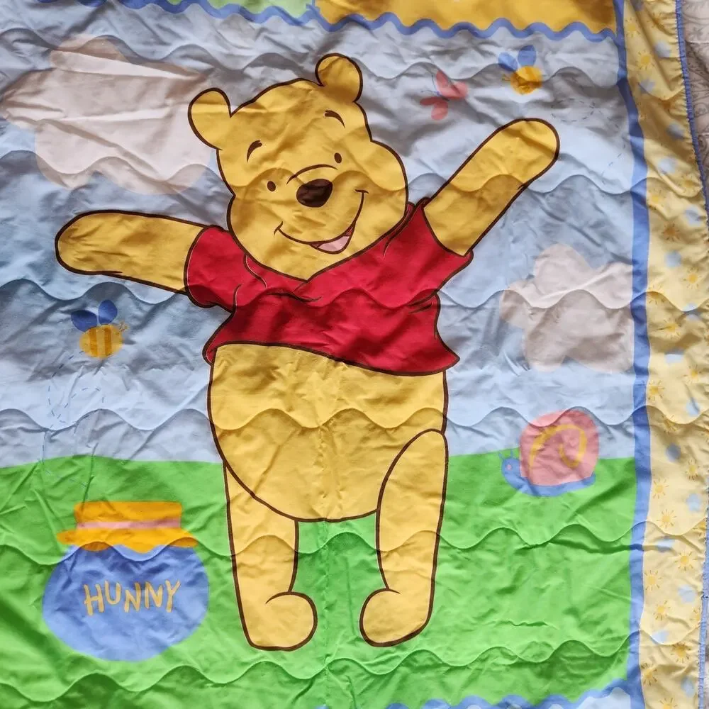 Vintage DISNEY Winnie The Pooh Quilted Blanket 42